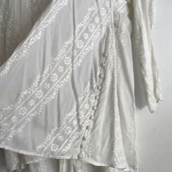 Free People White Romantic Top with Buttons - Picture 2 of 3